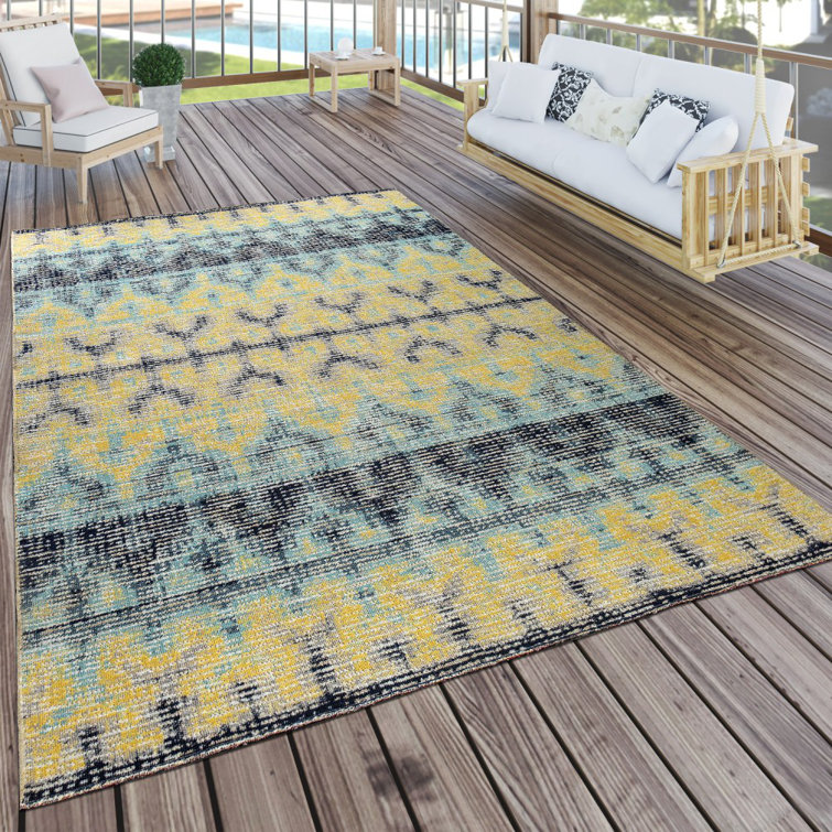 World Menagerie Chorley Blue/Yellow Rug & Reviews Wayfair.ie